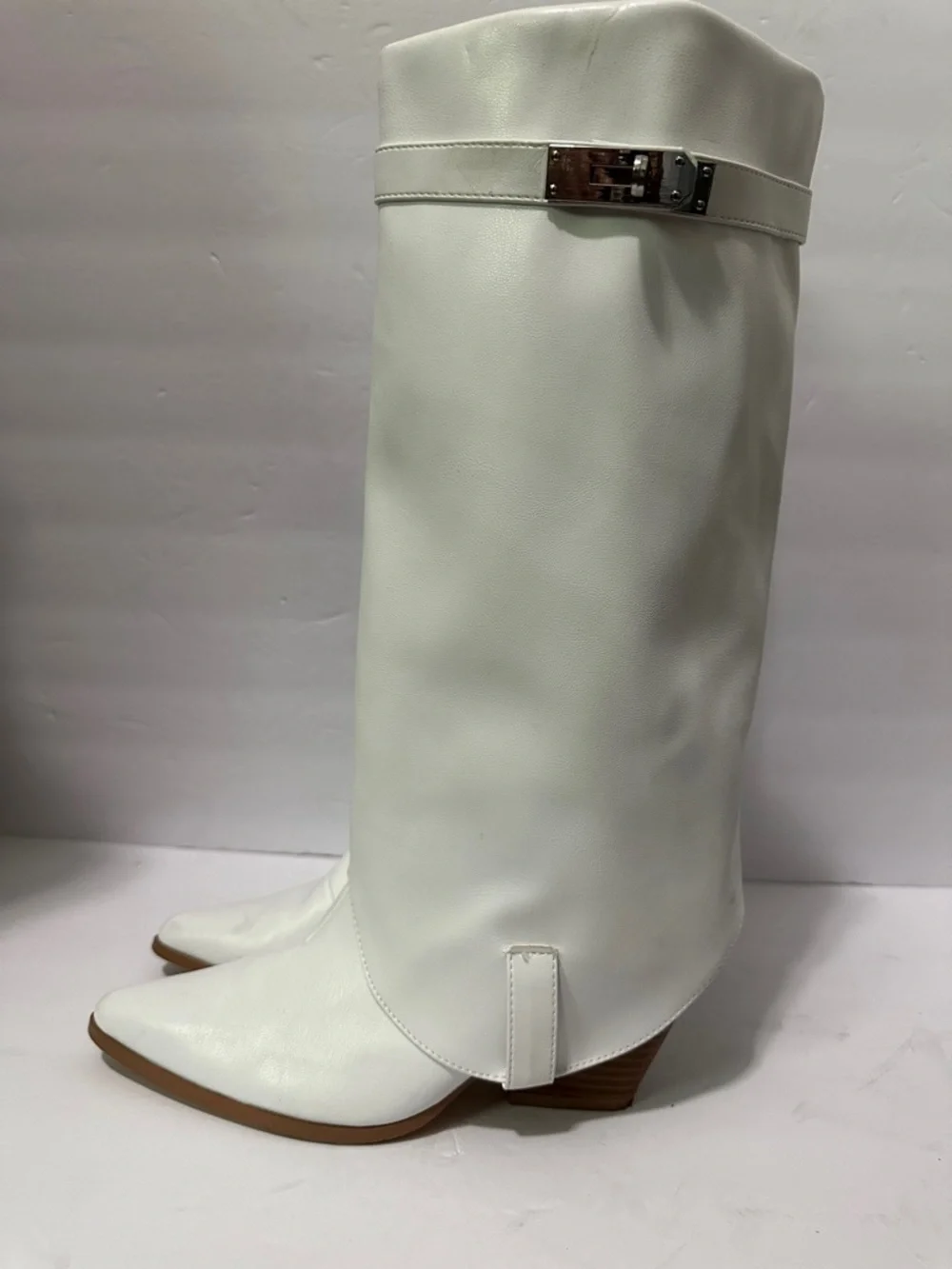 Fashion Nova chill out Knee High Boots with buckle 7